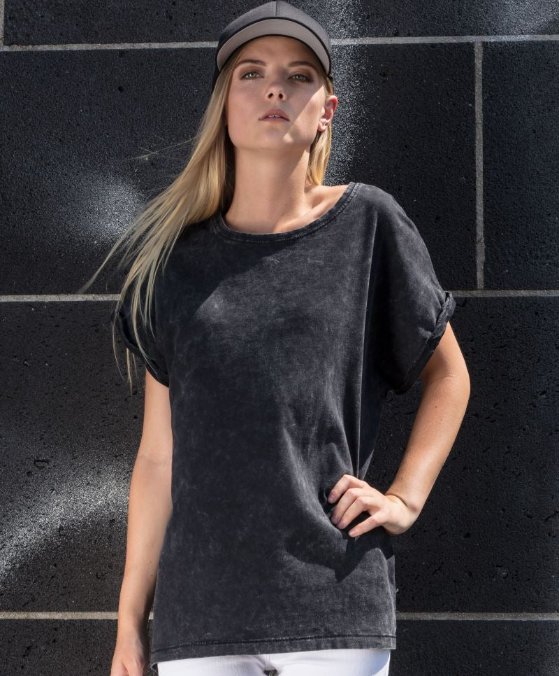 Advanc3D | BY 053 Damen T-Shirt "Acid Wash"  – Lässig & Einzigartig